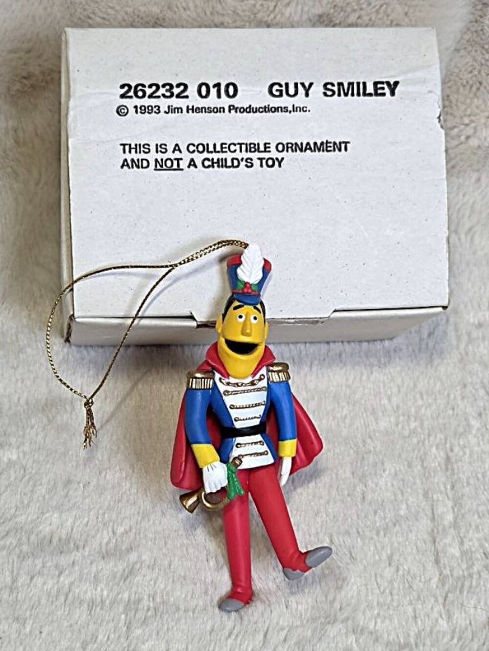 Vintage 1993 Sesame Street "Guy Smiley" Christmas Ornament Jim Henson w/ Box